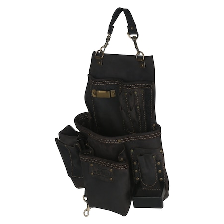 Ox Tools Pro Oil Tanned 14 Pocket Top Grain Pouch with Air Gun Holder OX-P263514